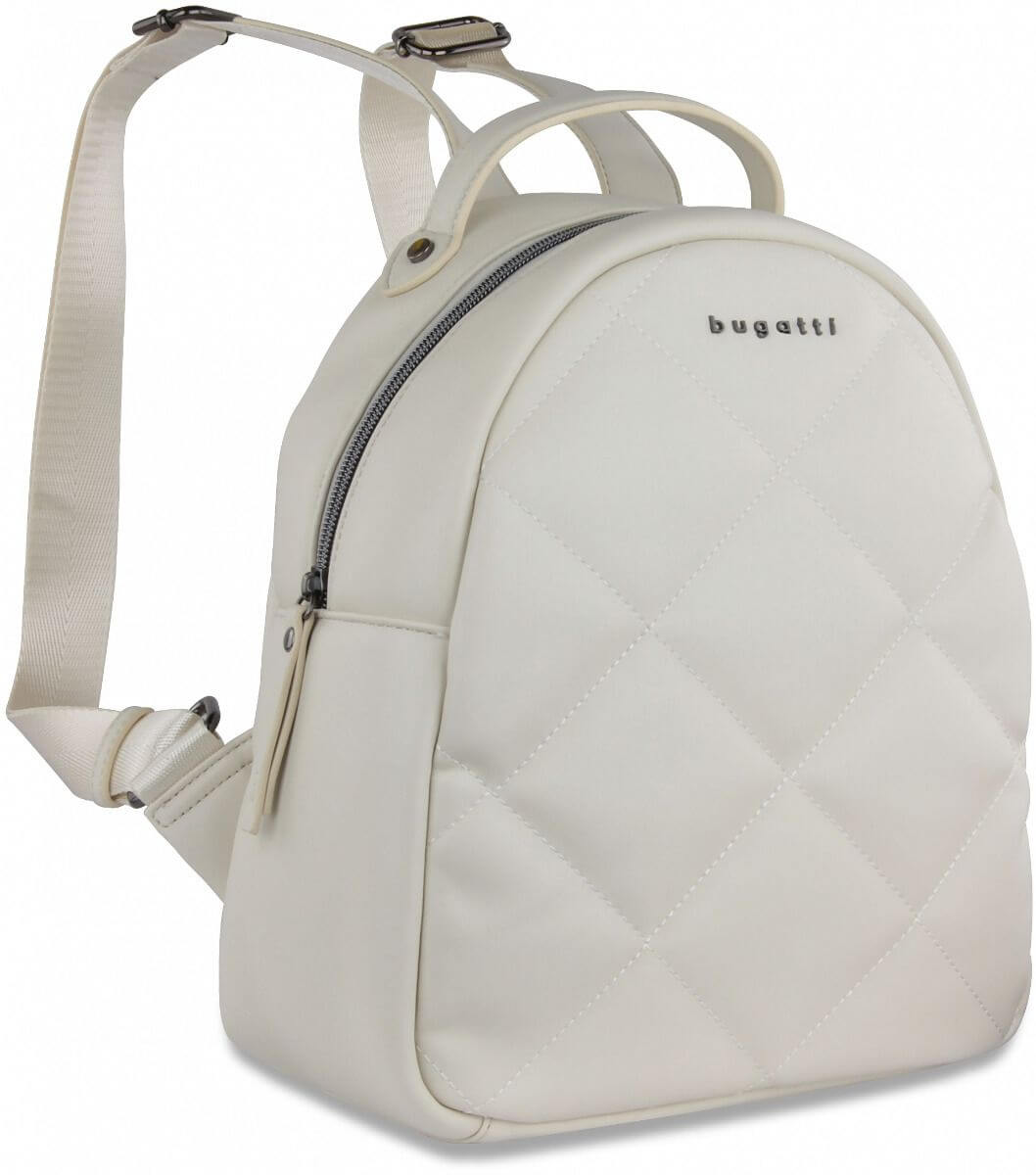Дамска кожена раница Bugatti Cara Small, бяла