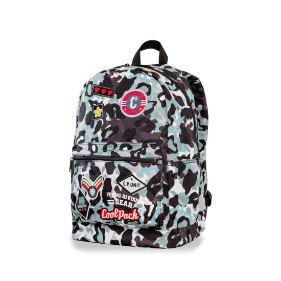 Ученическа раница cross camo blue badges A26113