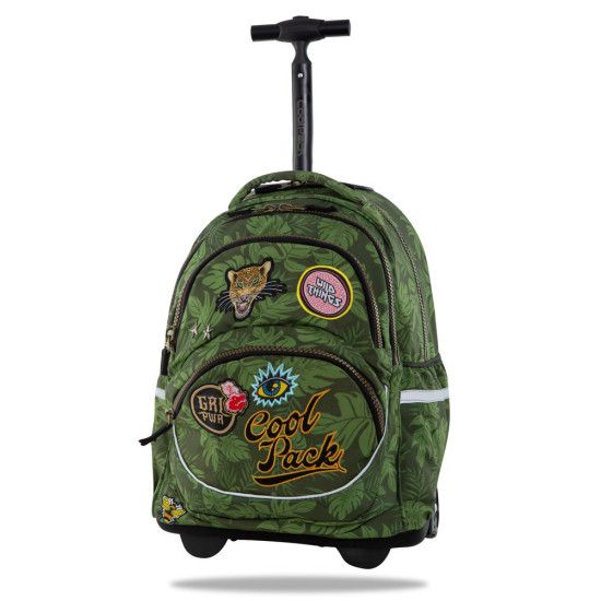Ученическа раница на колела starr badges g`green B35157