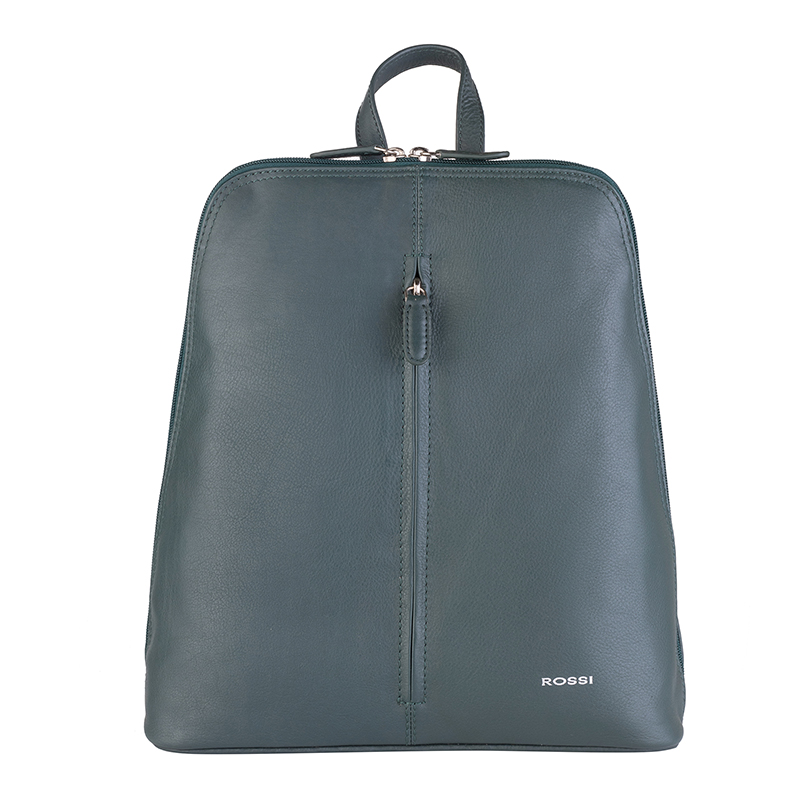 Rossi RSL65133 Зелена дамска раница от естествена кожа