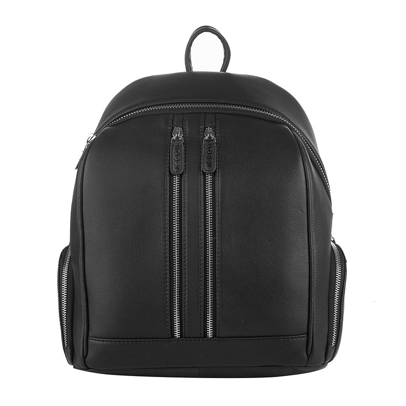 Rossi RSL89154 Черна дамска раница от естествена кожа