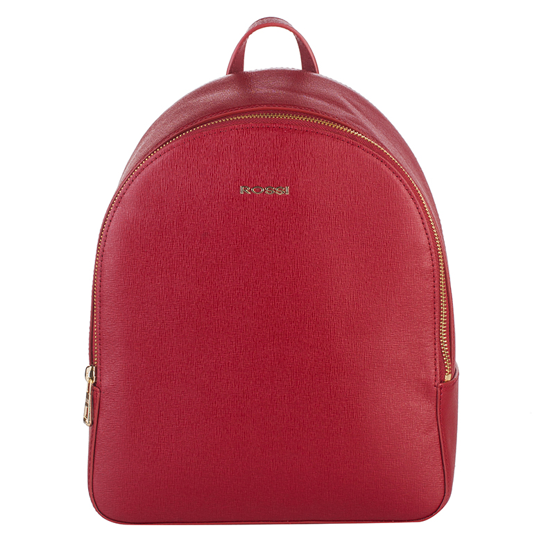 Rossi RSS86304 Червена малка дамска раница от естествена кожа