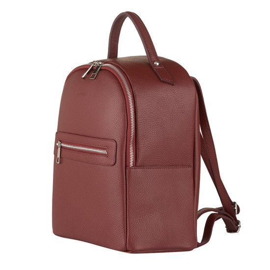 Rossi DL0111 Червена дамска раница от естествена кожа