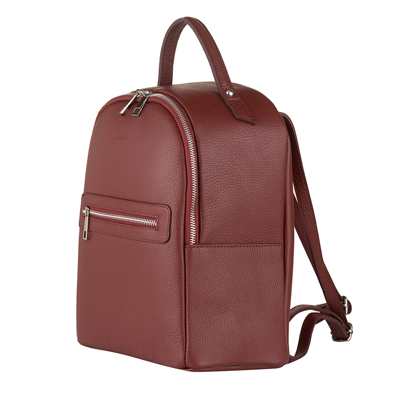 Rossi DL0111 Червена дамска раница от естествена кожа