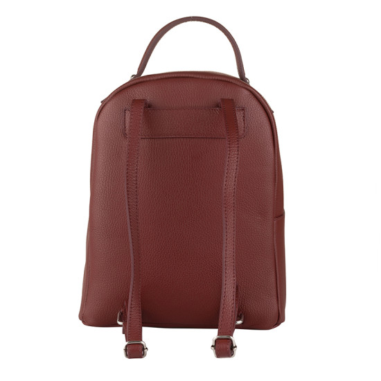 Rossi DL0111 Червена дамска раница от естествена кожа