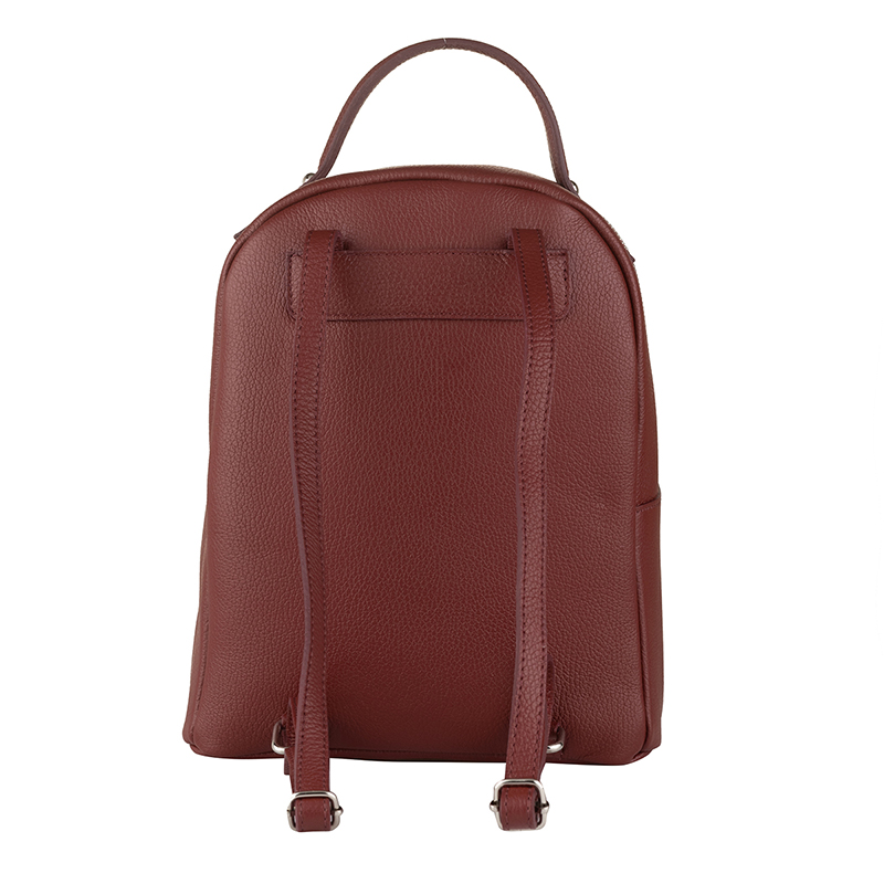 Rossi DL0111 Червена дамска раница от естествена кожа