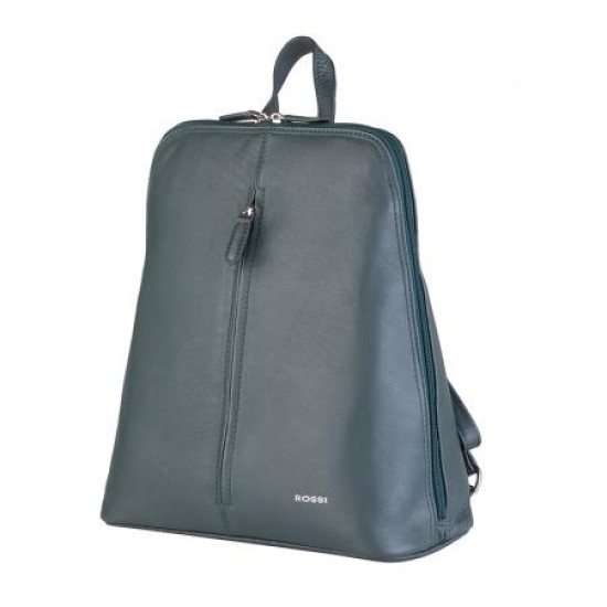 Rossi RSL65133 Зелена дамска раница от естествена кожа