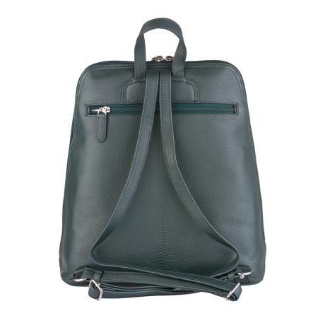 Rossi RSL65133 Зелена дамска раница от естествена кожа