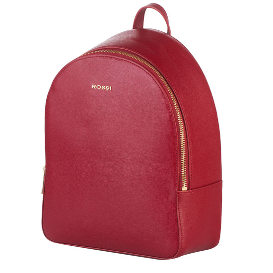 Rossi RSS86304 Червена малка дамска раница от естествена кожа