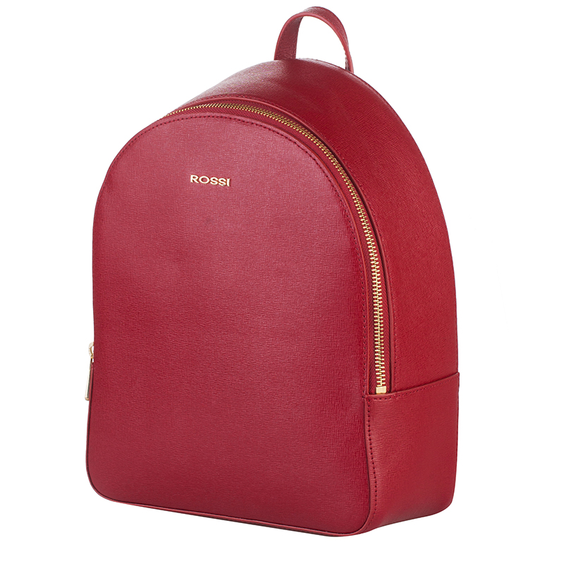 Rossi RSS86304 Червена малка дамска раница от естествена кожа