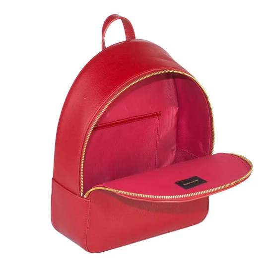 Rossi RSS86304 Червена малка дамска раница от естествена кожа